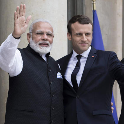 Pm Modi France Presindent Emmanuel Macron Copy